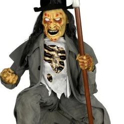 Morris Halloween Props/Decoration Animated Crouching Grave Digger Halloween Decoration Prop