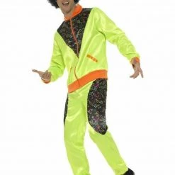Smiffys Costumes Neon 90s 80s Height Of Fashion Shell Suit Tracksuit Mens Ladies Costume