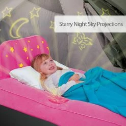 Unbranded Girls Dream Glimmers Single Bed Air Mattress Flashing Light Up Lights On Ceiling