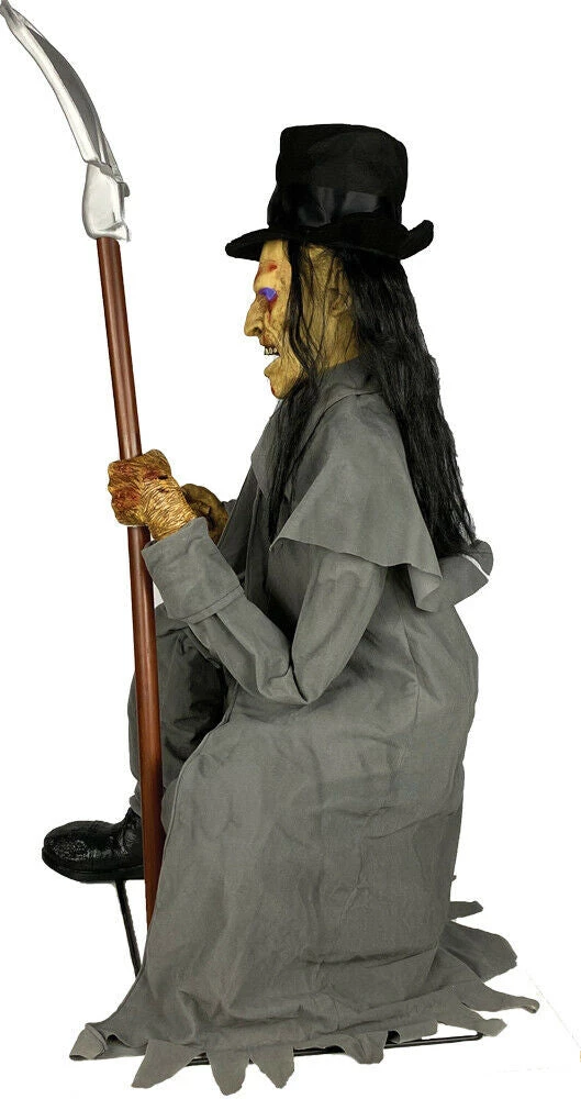 Morris Halloween Props/Decoration Animated Crouching Grave Digger Halloween Decoration Prop 2 Morris Halloween Props/Decoration Animated Crouching Grave Digger Halloween Decoration Prop