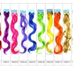 JD Party Costume Accessories Clip In Synthetic Long Curly Hair Extension Wig With Bow Ladies Hair Accessory