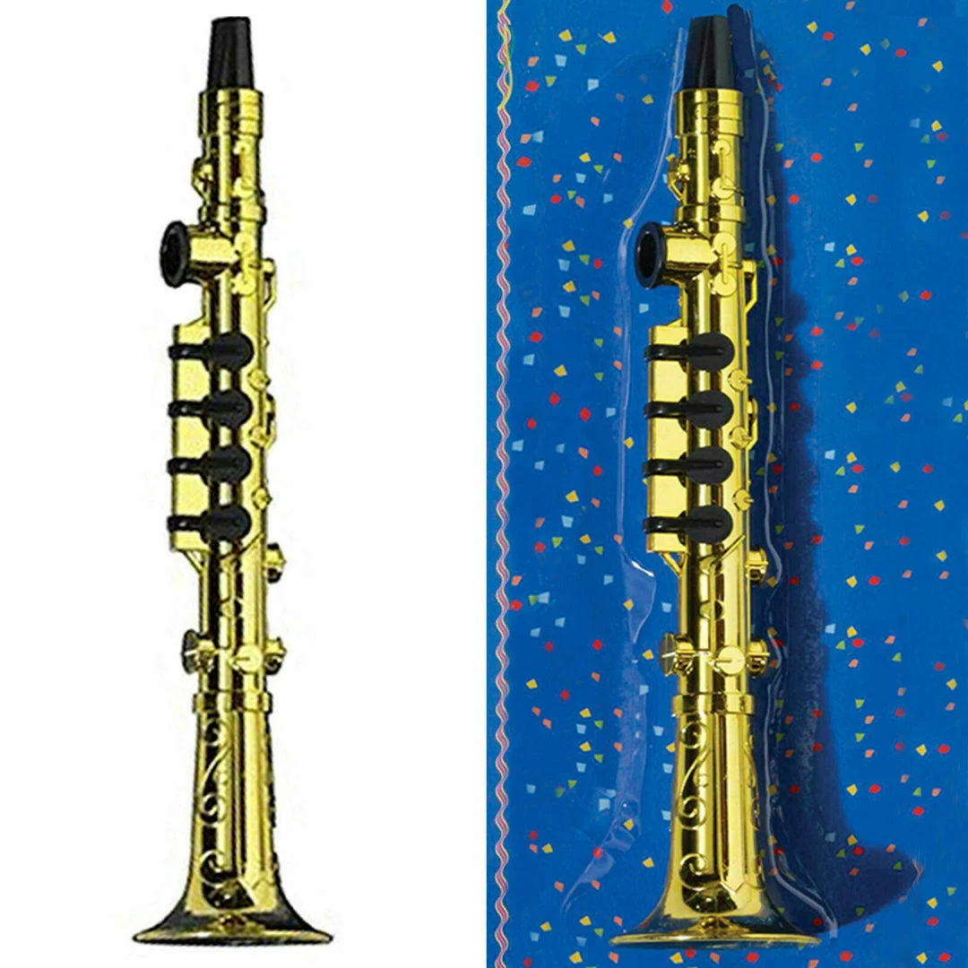 Kazoo Gold Saxophone Clarinet Trumpet Musical Instruments Band Costume Toy Accesory 3 Kazoo Gold Saxophone Clarinet Trumpet Musical Instruments Band Costume Toy Accesory