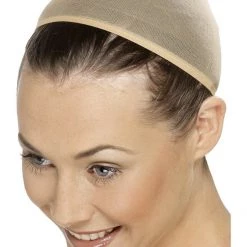 Smiffys Beige Nude Skin Tone Wig Cap Hair Cover Stocking Costume Wigs