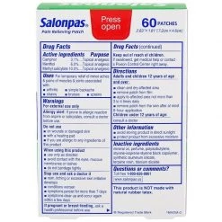 IHerb NEW & IMPROVED Salonpas Hisamitsu 60 Pain Relieving Patches | 20% Larger & More Health & Beauty