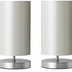 Kmart 2 X Touch Bedside Lamps Side Table Desk Lounge Shade Reading Bedroom Light White Home & Garden