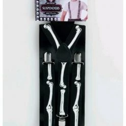 Rubie's Skeleton Fedora Hat Gloves Suspenders Braces Halloween Costume Accessory Costume Accessories