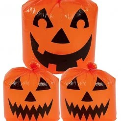 Balloon Agencies Halloween Props/Decoration Pumpkin Lawn Garbage Bags Halloween Decoration Props Set Of 3