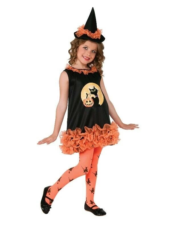 Rubie's Orange Purple Tutu Witch Book Week Halloween Girls Costume 2 Rubie's Orange Purple Tutu Witch Book Week Halloween Girls Costume