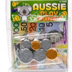 ABT Home & Garden 44 Pce Australian Play Money Coins & Notes Maths Pretend Shopping Gambling Games
