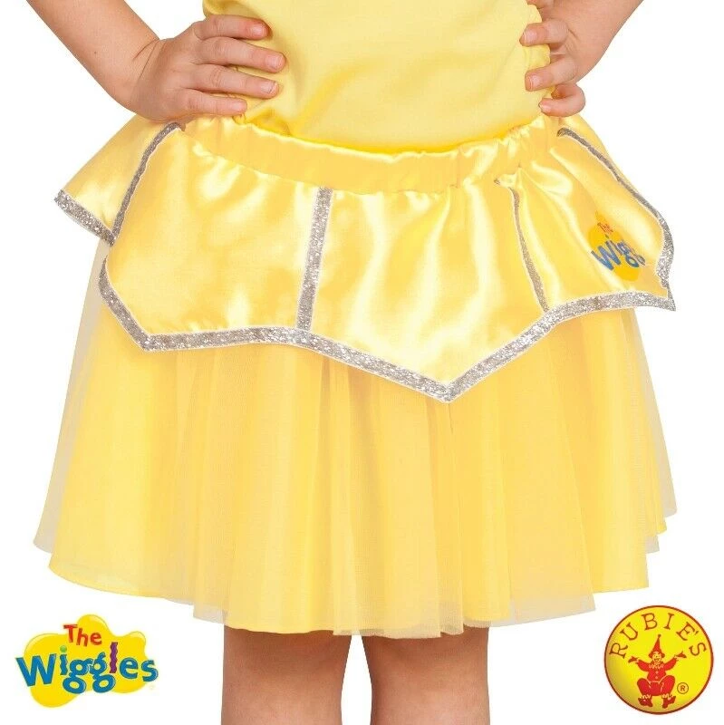 Rubie's Yellow Wiggle Emma Ballerina Tutu Skirt Footless Tights Jumper Wiggles Costume 3 Rubie's Yellow Wiggle Emma Ballerina Tutu Skirt Footless Tights Jumper Wiggles Costume