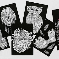 Kmart Once Upon A Time Velvet 6 X Art Posters Colouring In Book 6 X Markers Kids Adult