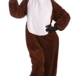 Morris Christmas Adult Costumes Reindeer Plush Jumpsuit Christmas Ladies Mens Costume