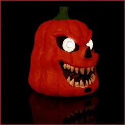 Aussie Toys Talking Pumpkin Flashing Eyeballs Scary Sounds Motion Activated Halloween Prop