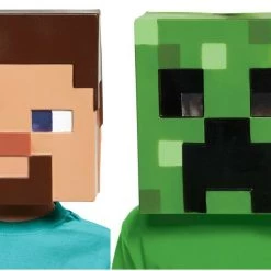 Morris Costumes Minecraft Steve Creeper Vacuform Mask Costume Accessory Costume Accessories