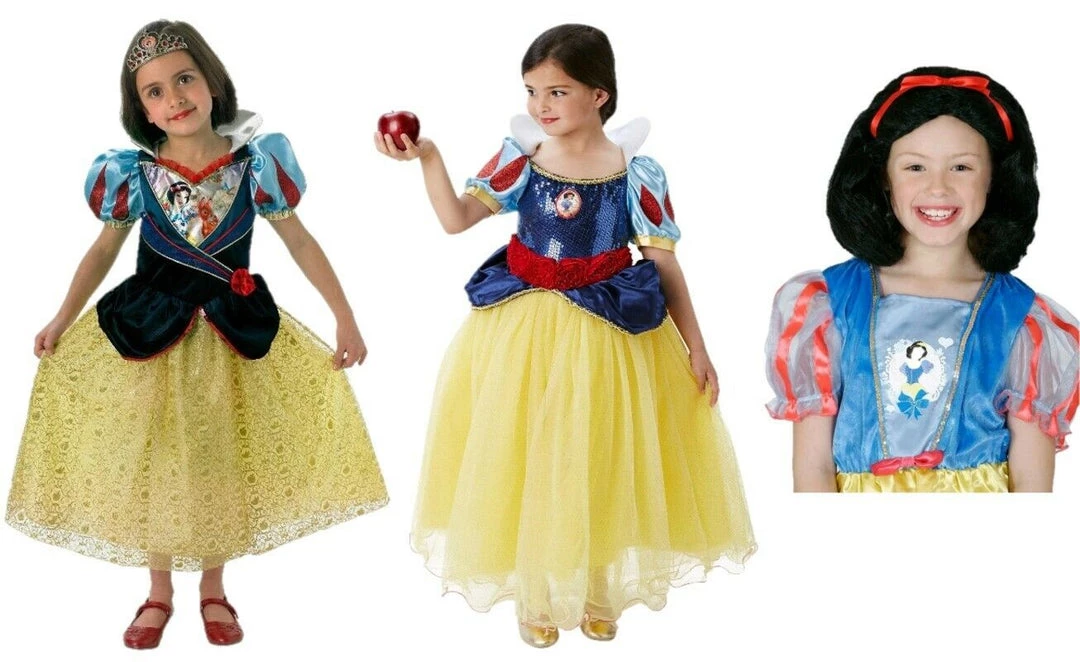 Rubie's Disney Princess Snow White Shimmer Deluxe Girls Costume And Wig Costumes 1 Rubie's Disney Princess Snow White Shimmer Deluxe Girls Costume And Wig Costumes