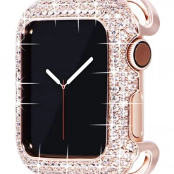 Unbranded Rose Gold Rhinestone Apple Watch Case For Series 2 3 4 5 6