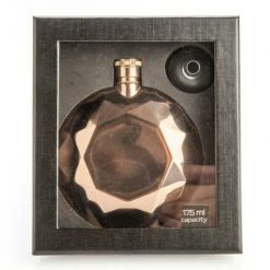 MDI Australia Ladies Hip Flask Alcohol Womens Liquor Whisky Party Rose Gold Round Stainless