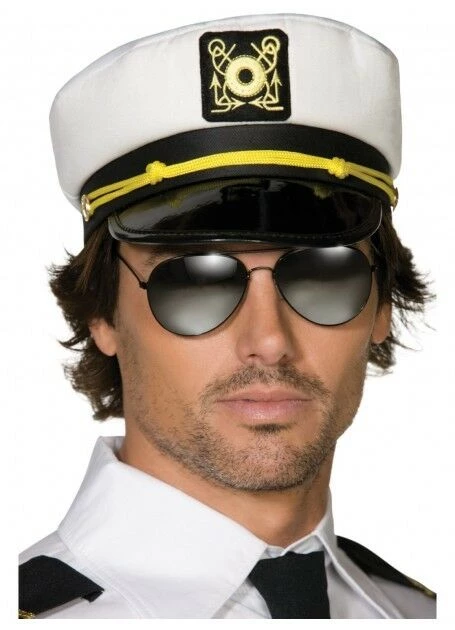 Tomfoolery Costume Accessories Admiral Sea Sailor Captain Hat Skipper Costume Cap Navy Or White 6 Tomfoolery Costume Accessories Admiral Sea Sailor Captain Hat Skipper Costume Cap Navy Or White