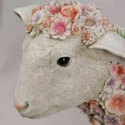 MAL Home & Garden 48cm Colourful Spring Lamb With Flowers Home Decor 7 MAL Home & Garden 48cm Colourful Spring Lamb With Flowers Home Decor