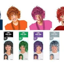 Balloon Agencies Deluxe Metallic Tinsel Wig Mens Womens Disco Costume Accessory Many Colours