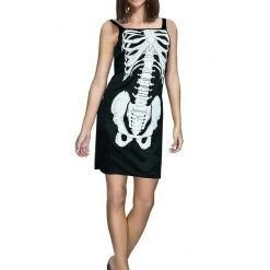 Unbranded Halloween Costumes Skeleton Black Dress Halloween Ladies Costume