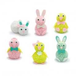 Kmart Happy Easter Arts & Krafts Make Your Own Pom Pom Characters Set