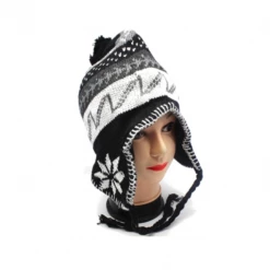 JD Party Costume Accessories Fashionable Beanie Hat With Strings Assorted Designs Ladies Knitted Beanie