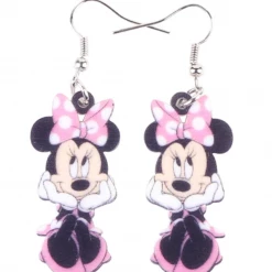 AliExpress Fashion Jewelry Disney Minnie Mouse Drop Earrings For Pierced Ears Creative Jewellery