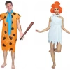 WOW The Flintstones Wilma & Fred Flintstone Adult Ladies Mens Costume 70s TV Cartoon