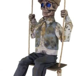 Unbranded Halloween Props/Decoration Animated Swinging Decrepit Doll Clown Skeletal Boy Reaper Halloween Decoration