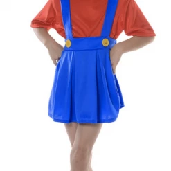 JD Party Kids Super Mario Brothers Luigi Or Mario Girls Costume Hat & Moustache Costumes