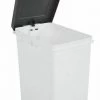 Kmart Home & Garden 30L Slimline Bin Kitchen Garbage Trash Home Waste Dustbin Rubbish White And Grey