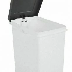 Kmart Home & Garden 30L Slimline Bin Kitchen Garbage Trash Home Waste Dustbin Rubbish White And Grey