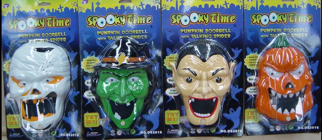 Spookytime Halloween Props/Decoration Animated Talking Doorbell & Pop Out Spider Halloween Prop Witch Pumpkin Vampire 8 Spookytime Halloween Props/Decoration Animated Talking Doorbell & Pop Out Spider Halloween Prop Witch Pumpkin Vampire