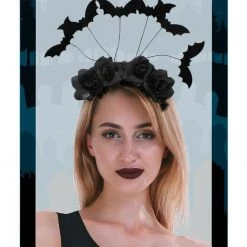 JD Party Dark Skull Bats And Roses Halloween Headband Costume Accessory