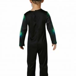 Rubie's Glow In The Dark Neon Skeleton Skull Bones Boys Halloween Scary Costume