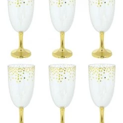 Balloon Agencies Confetti Design Jumbo Champage Glasses 1.7 Ltrs Lolli Buffet Jars Pack Of 4 Or 6 Party Supplies