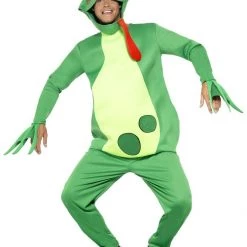Smiffy's Frog Prince Charming Adult Mens Fairytale Costume Book Week Animal Green Fancy Costumes