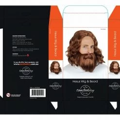 Tomfoolery Wigs Jesus Brown Wig And Beard Religious Christmas Costume Accessory