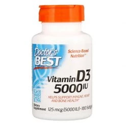 IHerb Health & Beauty Doctor's Best Best Vitamin D3 5000 IU 180 Softgels