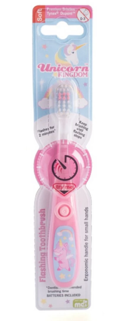 MDI Australia Pink Unicorn Light Up Toothbrush Kids For Ages 3+ Flashes For 2 Minutes Teeth 6 MDI Australia Pink Unicorn Light Up Toothbrush Kids For Ages 3+ Flashes For 2 Minutes Teeth