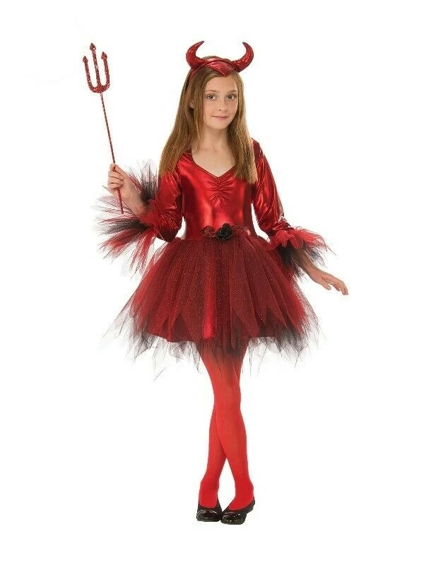 Rubie's Classic Devil Red Tutu Halloween Girls Costume 1 Rubie's Classic Devil Red Tutu Halloween Girls Costume