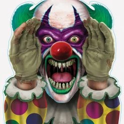 Unbranded Scary Clown Peeper Window Clings Life Size Head Halloween Decoration Prop