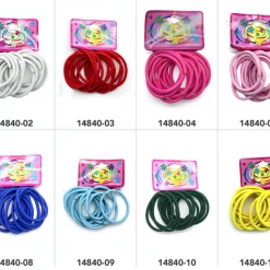JD Health & Beauty 12 X Thick Stong School Hair Ties Bands Many Colours For Girls & Women