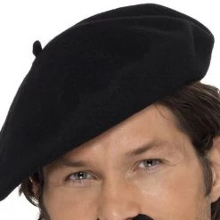 Smiffys Black Red French Beret Bastille Day Mime France Hat French Costume Kit