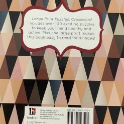 BW Large Print Crossword Puzzles Book 105 Puzzles To Solve Fun Games Home & Garden