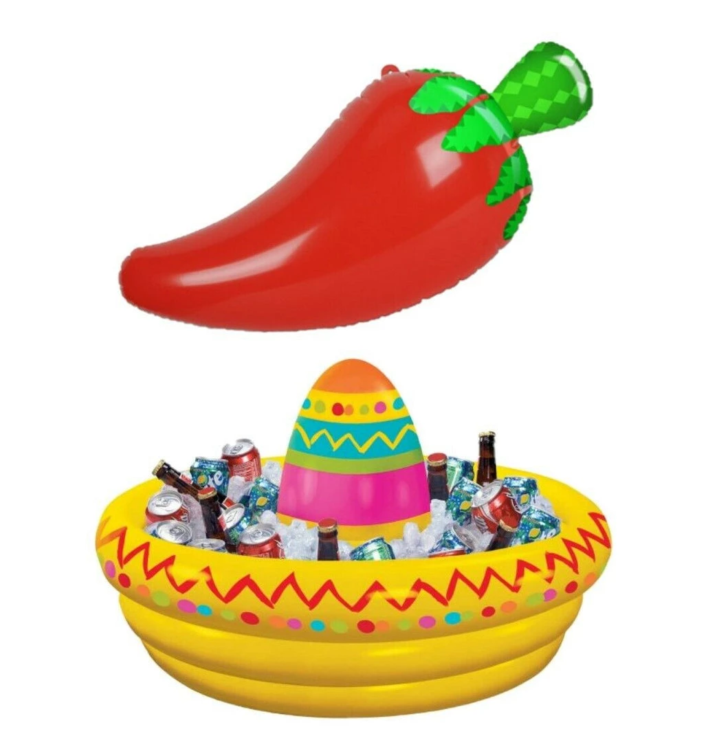 Balloonagencies Party Supplies Chili Pepper Mexican Fiesta Sombrero Inflatable Cooler Pool Party Decoration 1 Balloonagencies Party Supplies Chili Pepper Mexican Fiesta Sombrero Inflatable Cooler Pool Party Decoration