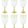 Balloon Agencies Confetti Design Jumbo Champage Glasses 1.7 Ltrs Lolli Buffet Jars Pack Of 4 Or 6 Party Supplies