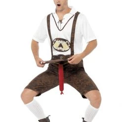 Smiffys Costumes Brad Wurst Lederhosen Oktoberfest Bavarian Beer Mens Costume