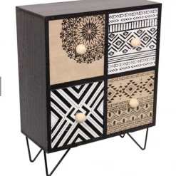 MAL Aztec Art Boho Mandala 4 Draw Chest Jewellery Box Trinket Box Home Decor